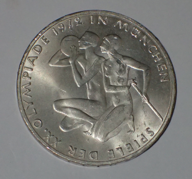 Germany 1972 10 Deutsche Mark Olympic Games In Munich Silver 34 Aaa Coin Co