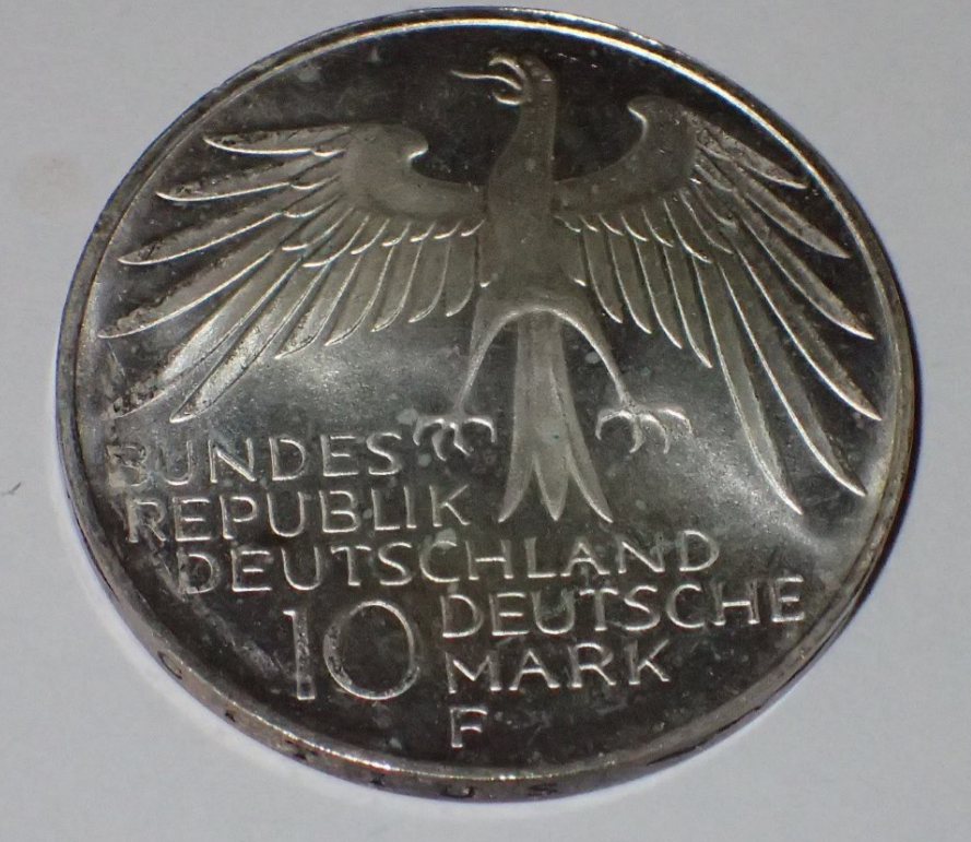 Germany 1972 10 Deutsche Mark Olympic Games In Munich Silver W32 Aaa Coin Co